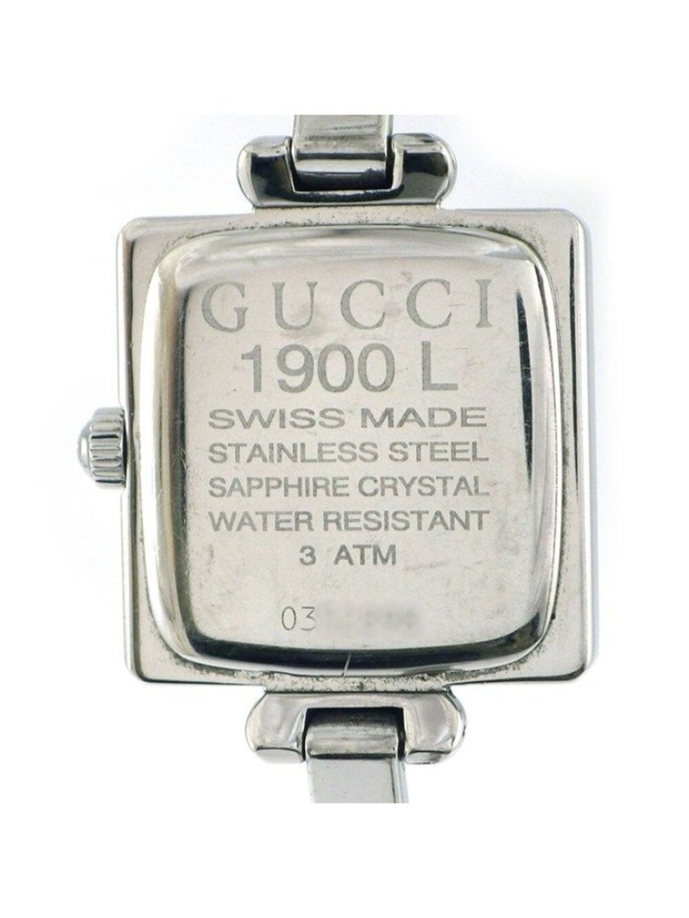 Gucci Watch Bangle Square Sunray Gray Dial SS Quartz Analog - Picture 4 of 11
